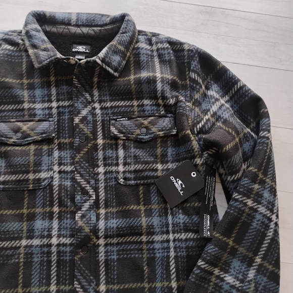 O'Neill NEW Spruce SuperFleece Sherpa Lined Flannel Jacket - Picture 2 of 16